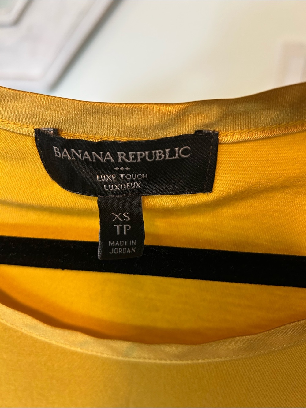 Banana Republic Yellow Luxe Touch Short Sleeve Tee